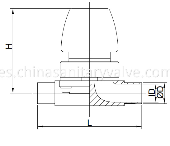 DIN Sanitary Mini manual diaphragm valves weld end..